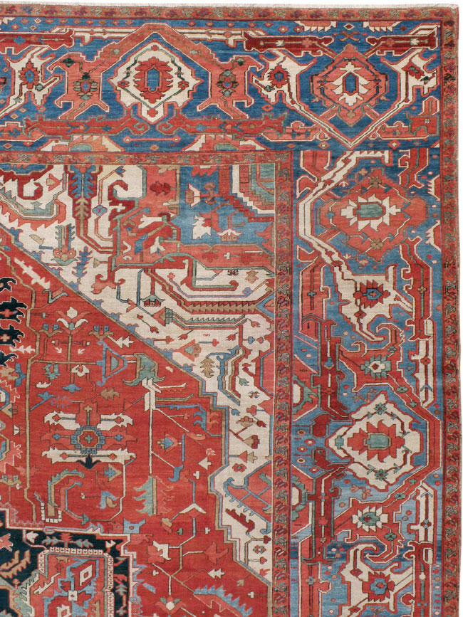 Antique Persian Heriz Carpet, No.24109 - Gsblank