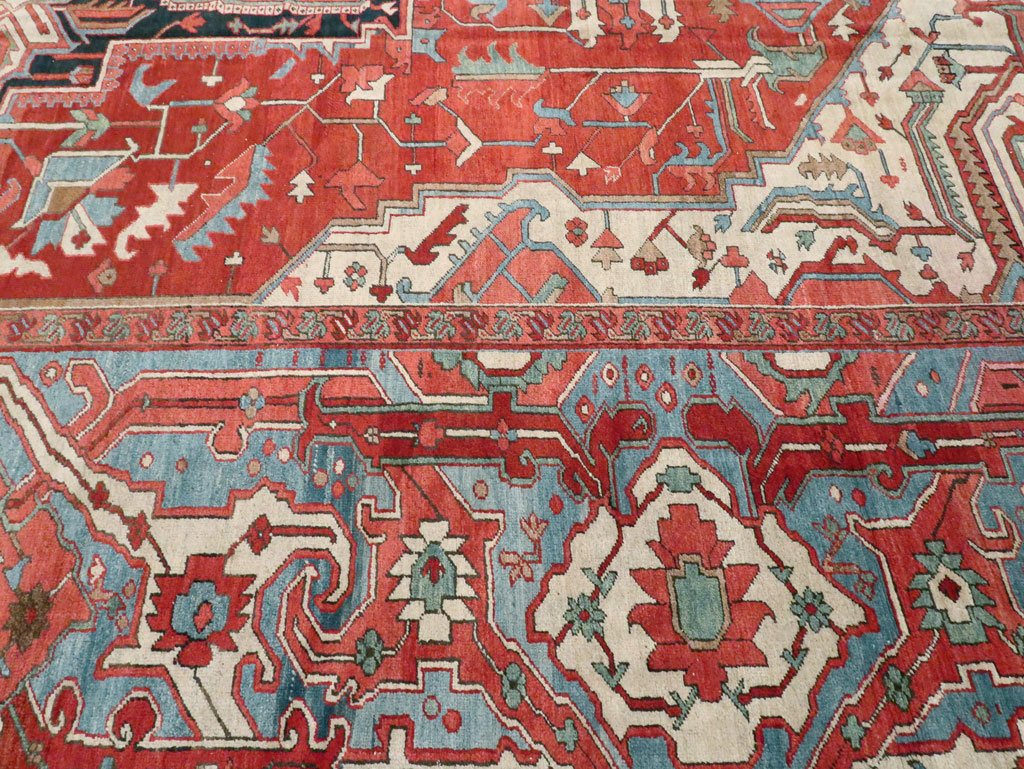 Antique Persian Heriz Carpet, No.24109 - Gsblank