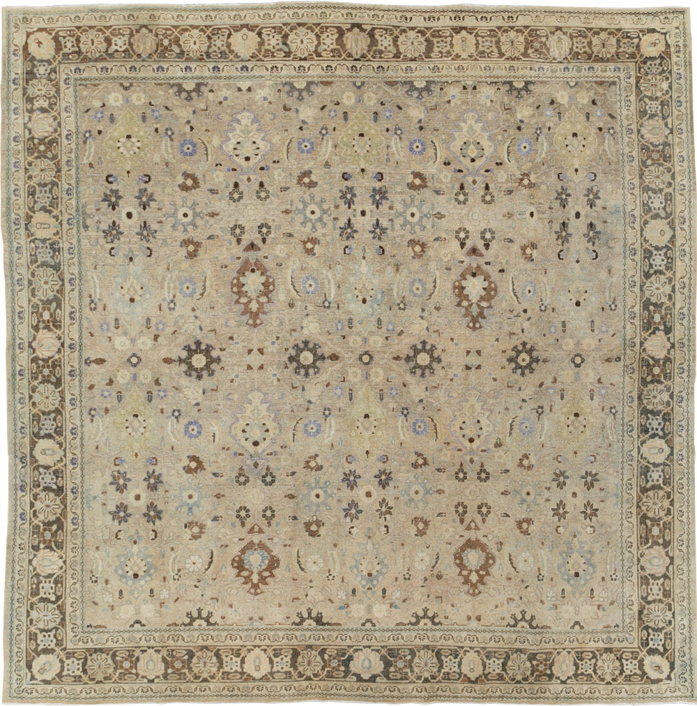 Vintage Persian Mahal Square Room Size Carpet, No.24117 - Gsblank