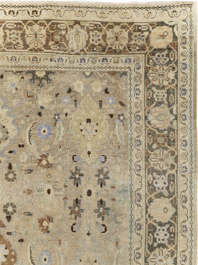 Vintage Persian Mahal Square Room Size Carpet, No.24117 - Gsblank