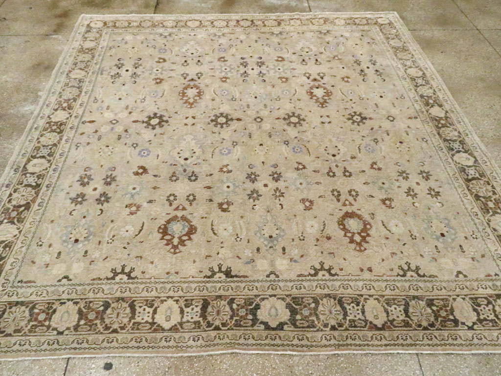 Vintage Persian Mahal Square Room Size Carpet, No.24117 - Gsblank