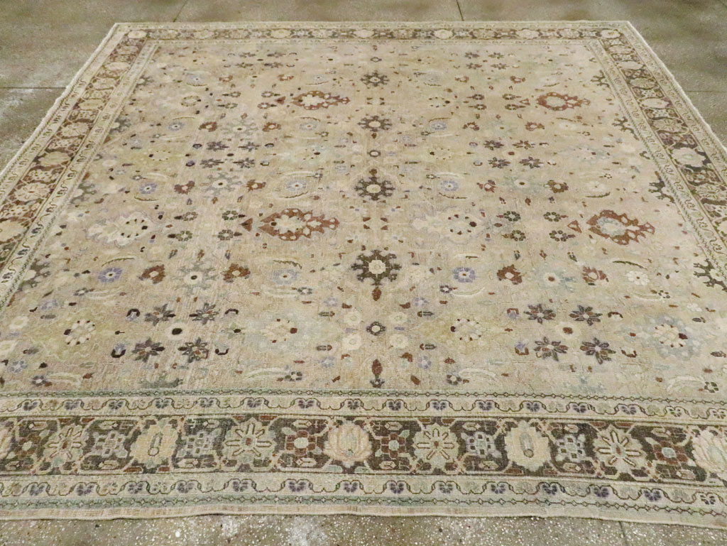Vintage Persian Mahal Square Room Size Carpet, No.24117 - Gsblank