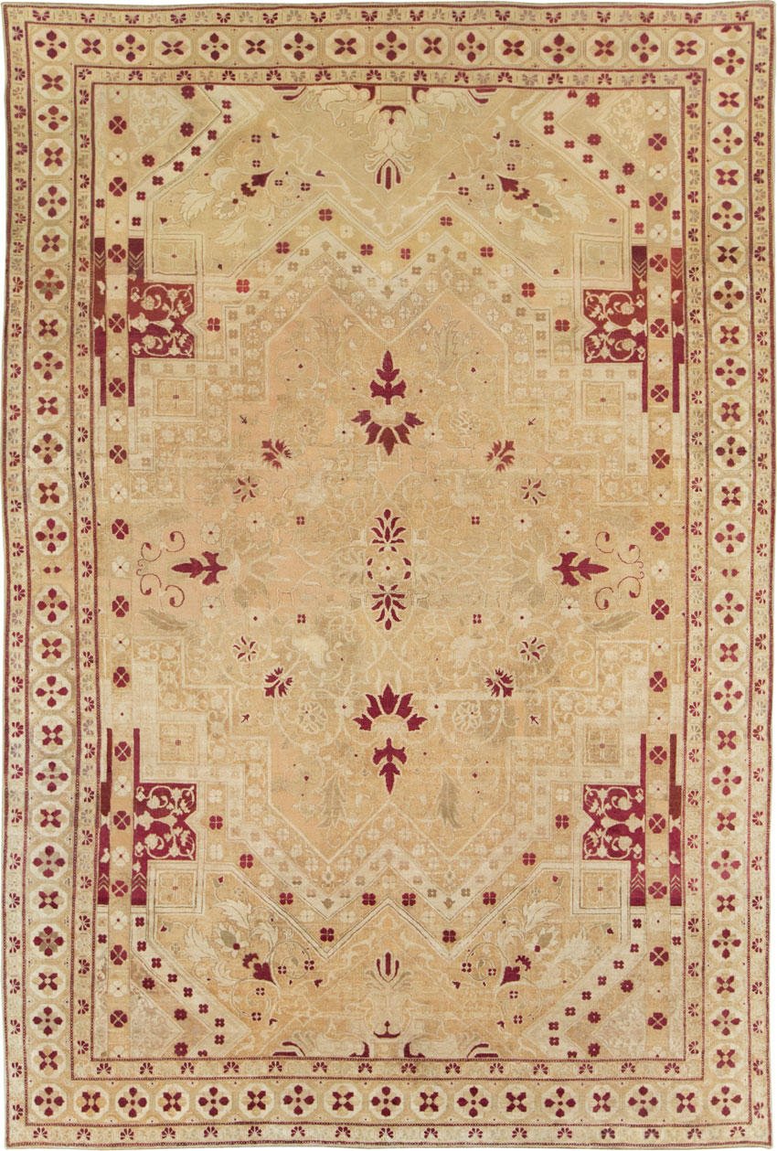 Vintage Indian Agra Carpet, No.24135 - Gsblank