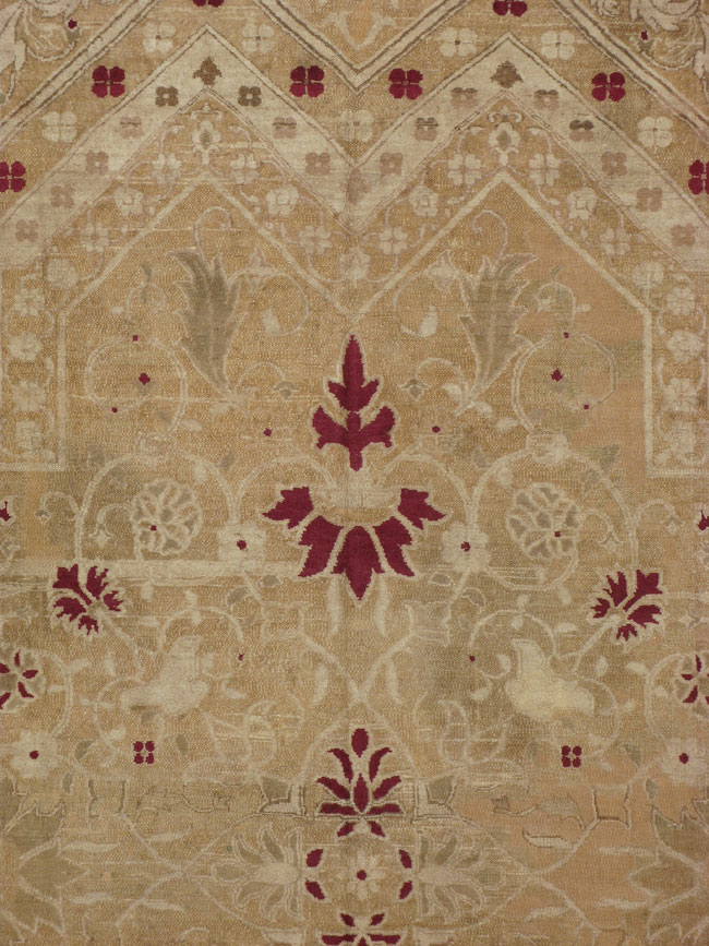 Vintage Indian Agra Carpet, No.24135 - Gsblank