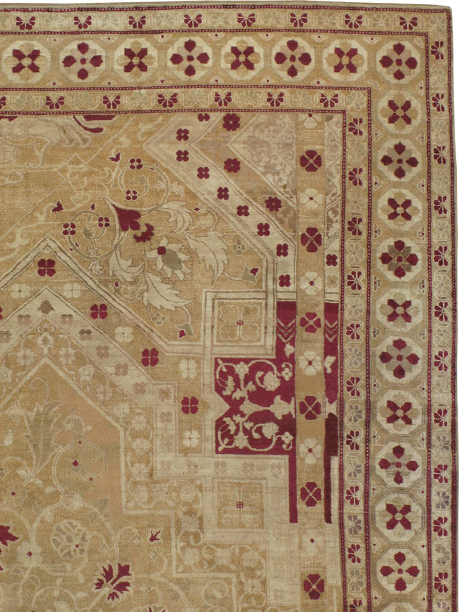Vintage Indian Agra Carpet, No.24135 - Gsblank