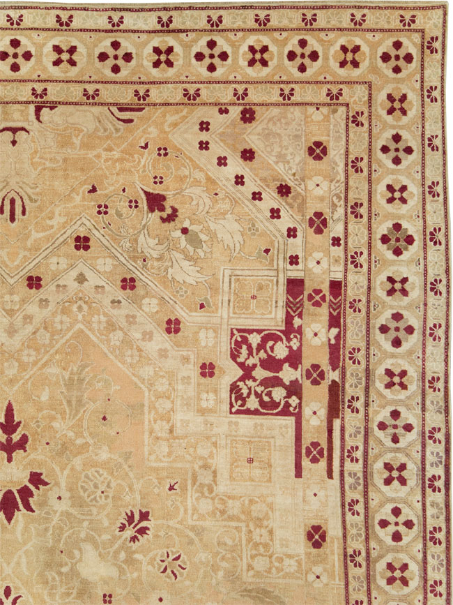 Vintage Indian Agra Carpet, No.24135 - Gsblank