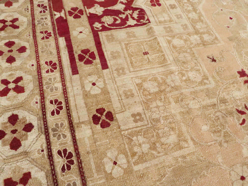 Vintage Indian Agra Carpet, No.24135 - Gsblank