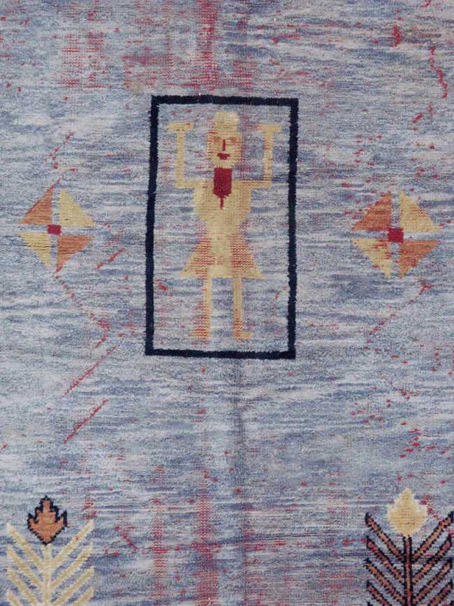 Vintage Indian Pictorial Carpet, No.24158 - Gsblank