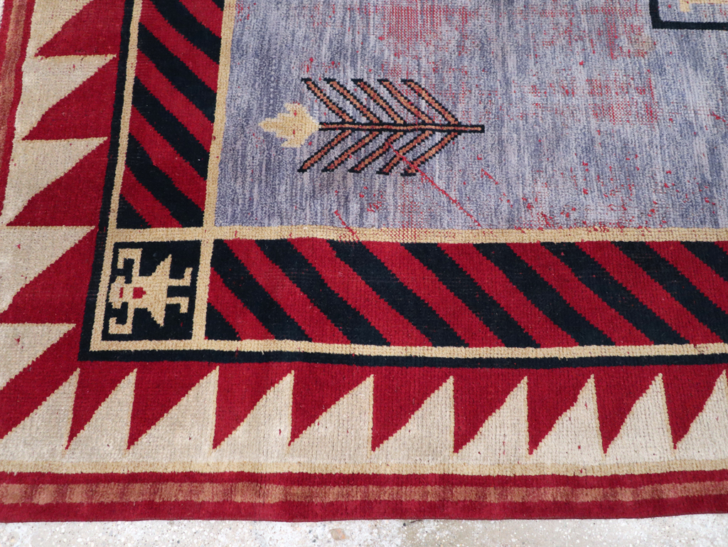 Vintage Indian Pictorial Carpet, No.24158 - Gsblank