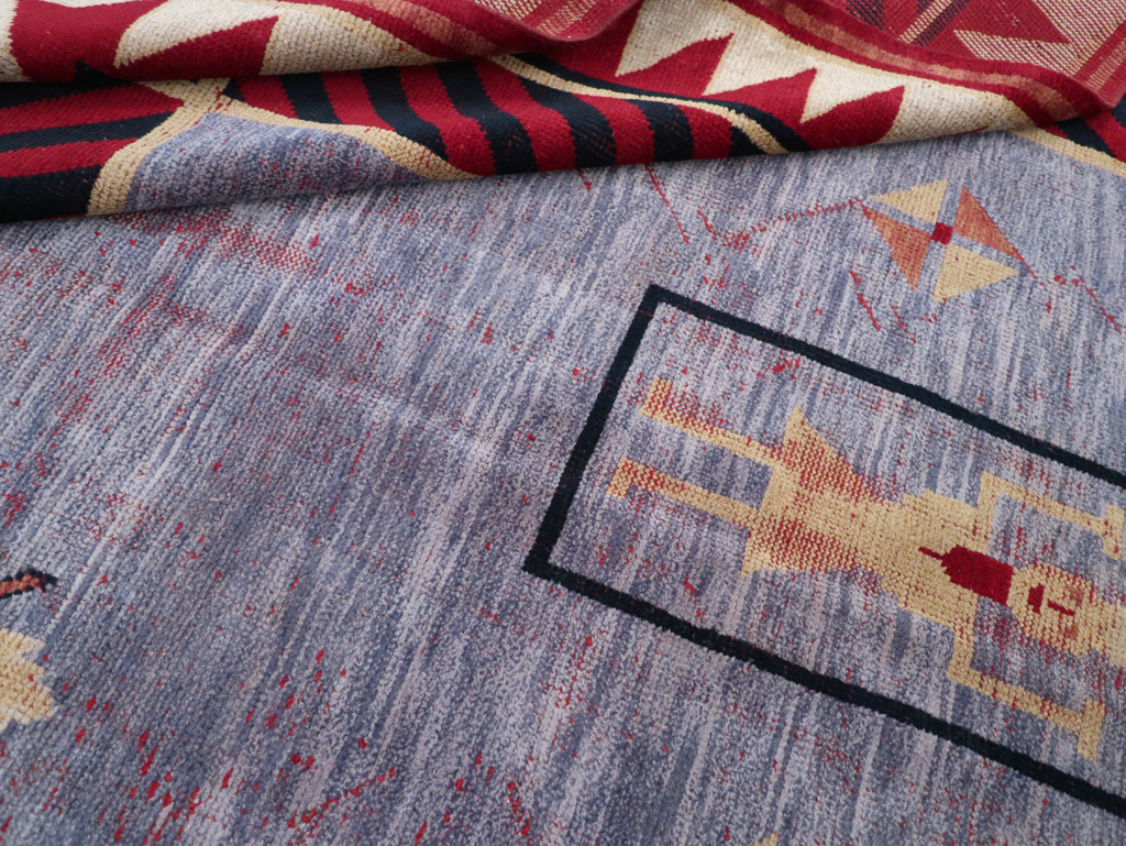 Vintage Indian Pictorial Carpet, No.24158 - Gsblank