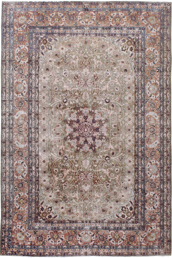 Vintage Indian Lahore Carpet, No.24159 - Gsblank