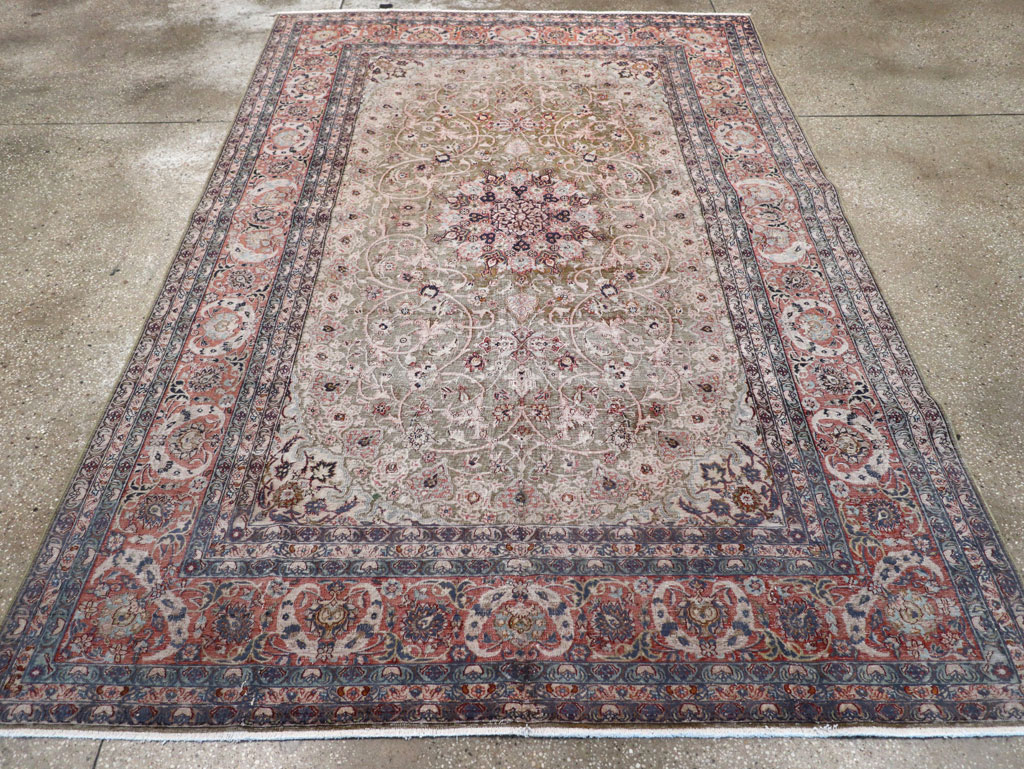 Vintage Indian Lahore Carpet, No.24159 - Gsblank