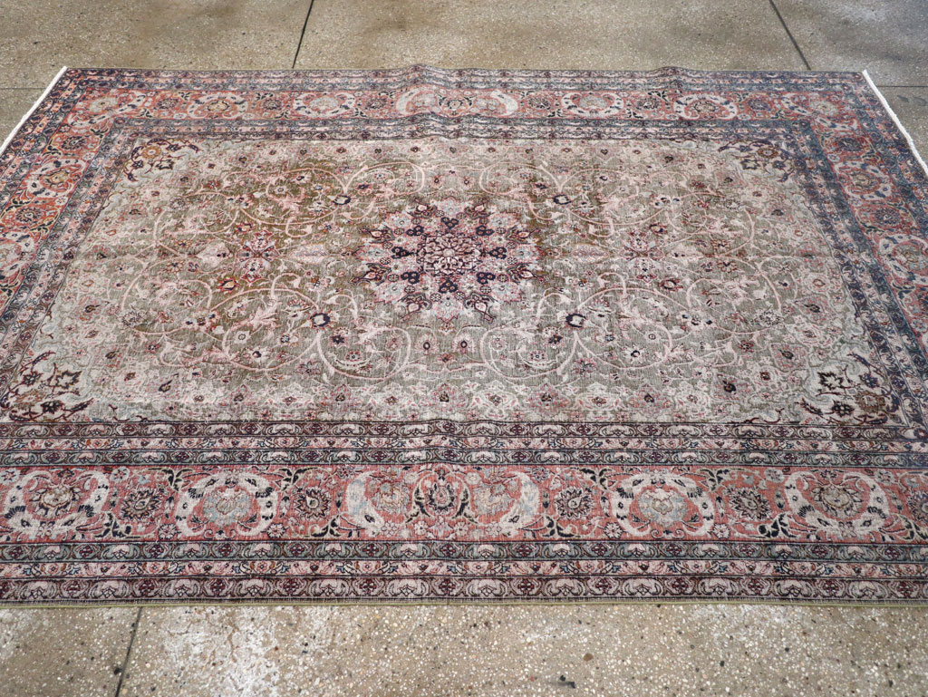 Vintage Indian Lahore Carpet, No.24159 - Gsblank