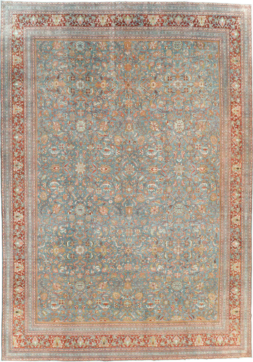 Antique Persian Mahal Oversize Carpet, No.24166 - Gsblank