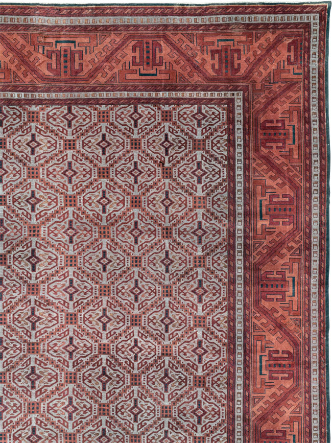 Antique Indian Lahore Oversize Carpet, No.24177 - Gsblank