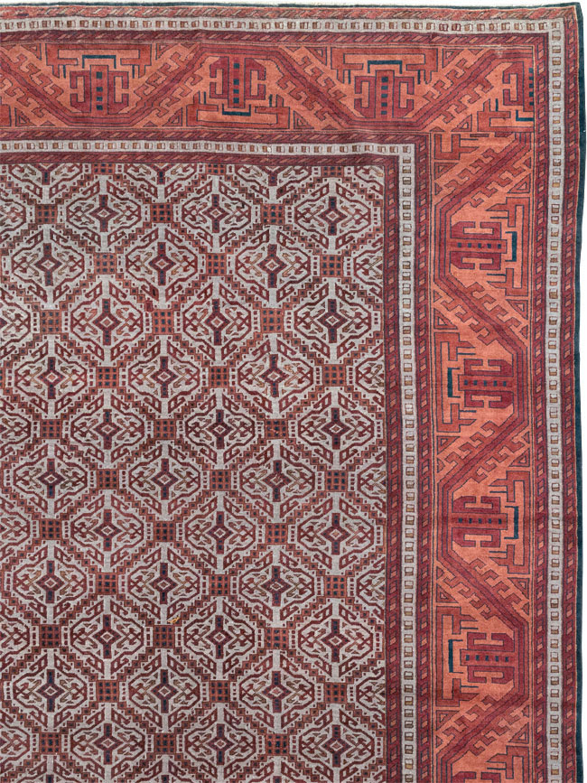 Antique Indian Lahore Oversize Carpet, No.24177 - Gsblank