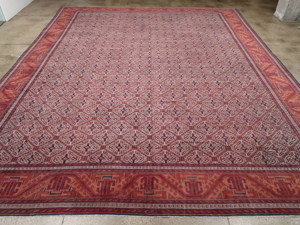 Antique Indian Lahore Oversize Carpet, No.24177 - Gsblank