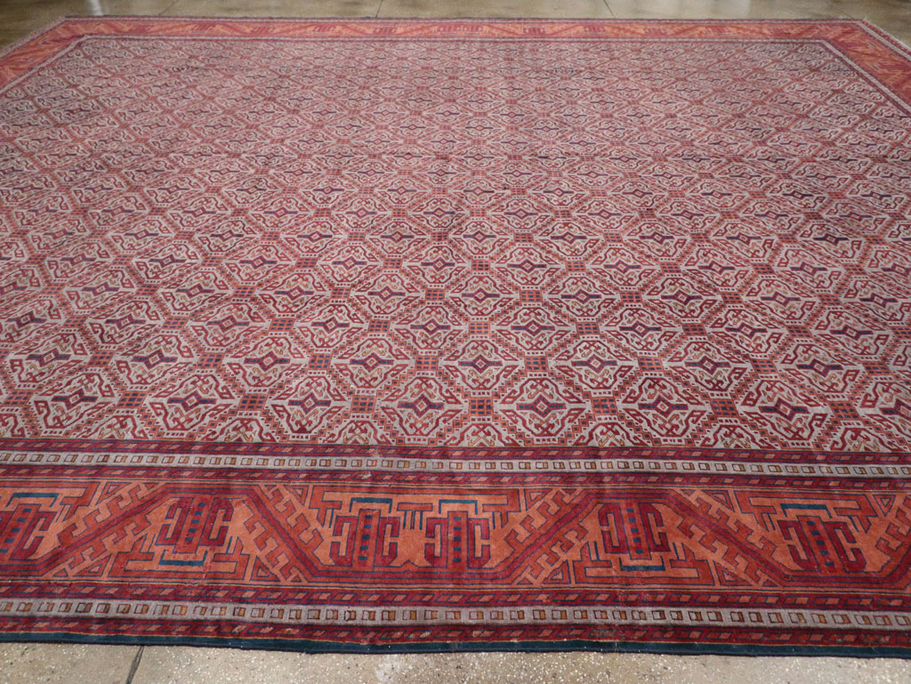 Antique Indian Lahore Oversize Carpet, No.24177 - Gsblank