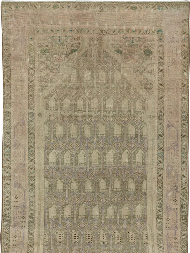 Vintage Persian Tabriz Long Runner, No.24187 - Gsblank