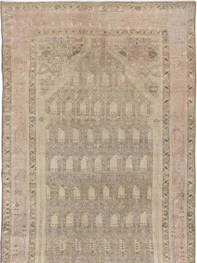 Vintage Persian Tabriz Long Runner, No.24187 - Gsblank