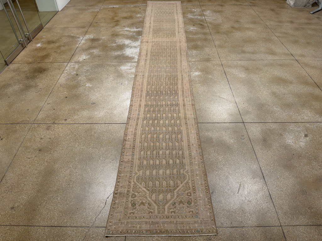 Vintage Persian Tabriz Long Runner, No.24187 - Gsblank