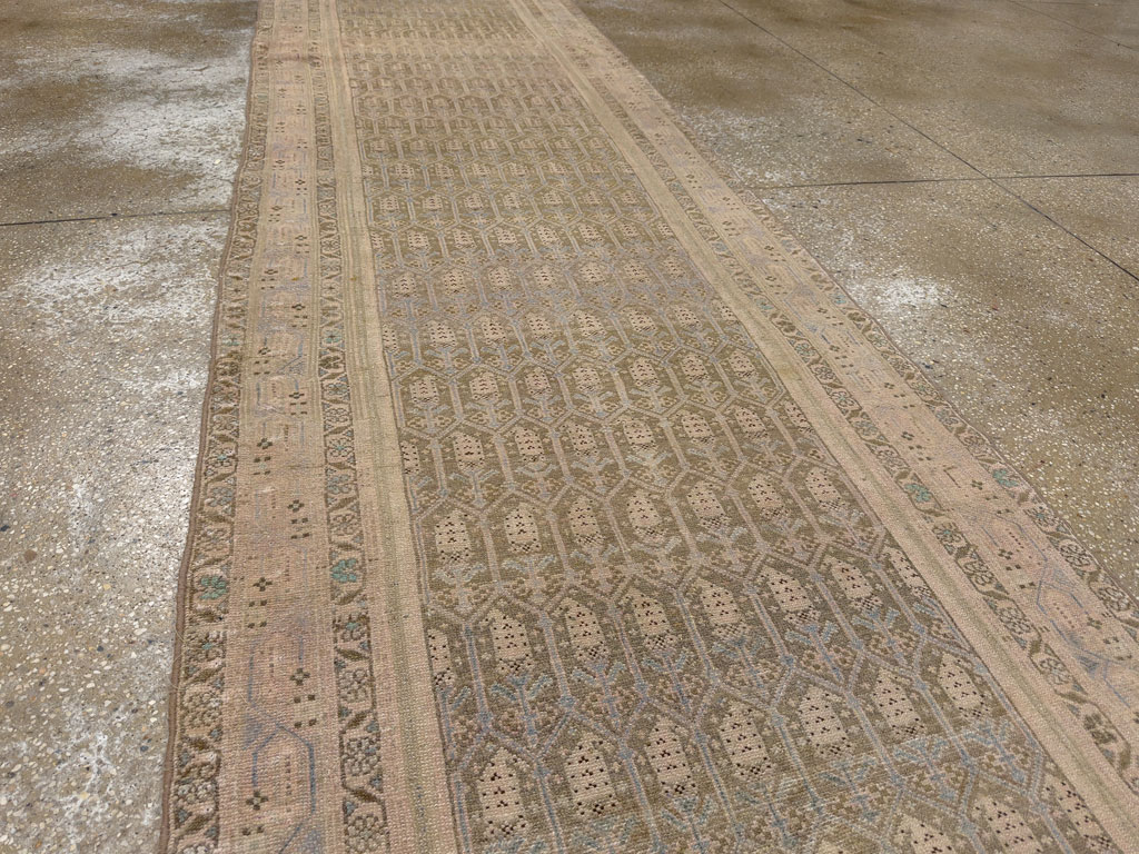 Vintage Persian Tabriz Long Runner, No.24187 - Gsblank
