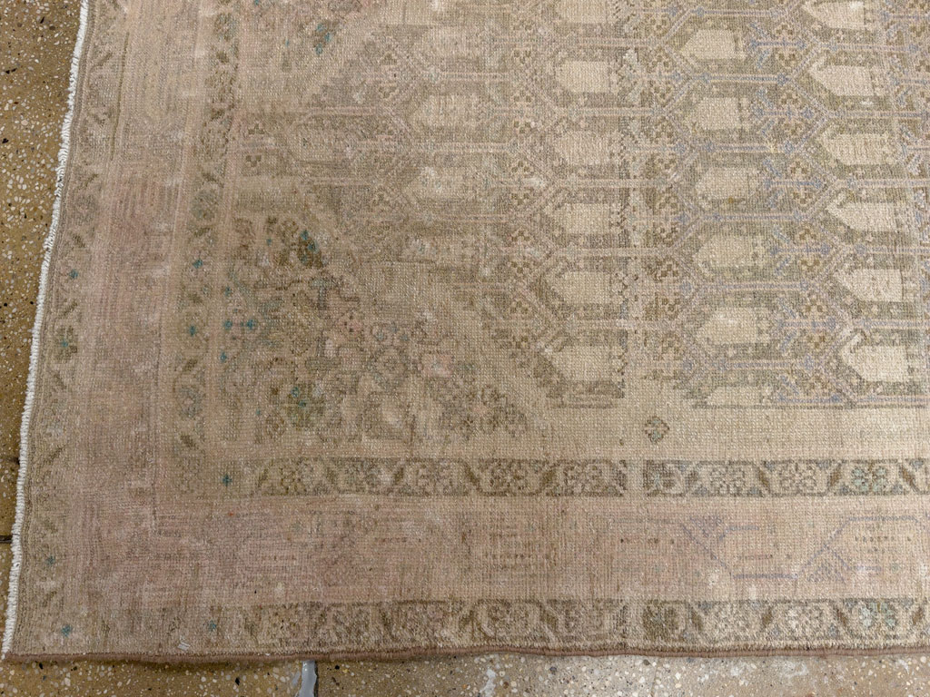 Vintage Persian Tabriz Long Runner, No.24187 - Gsblank