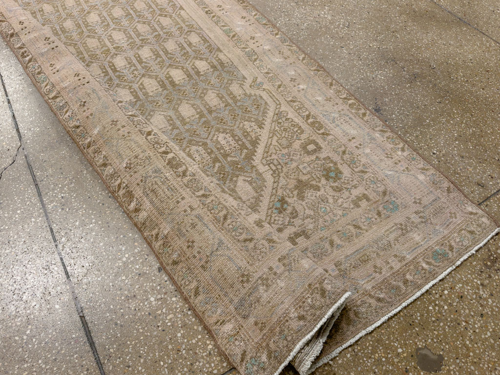 Vintage Persian Tabriz Long Runner, No.24187 - Gsblank