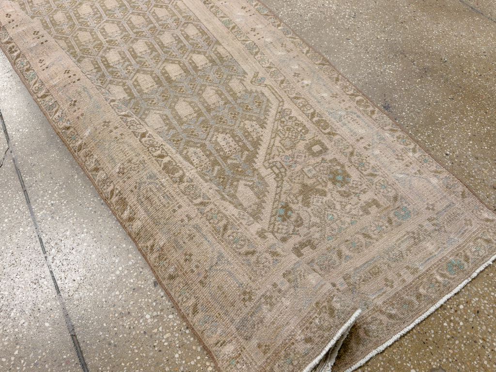 Vintage Persian Tabriz Long Runner, No.24187 - Gsblank