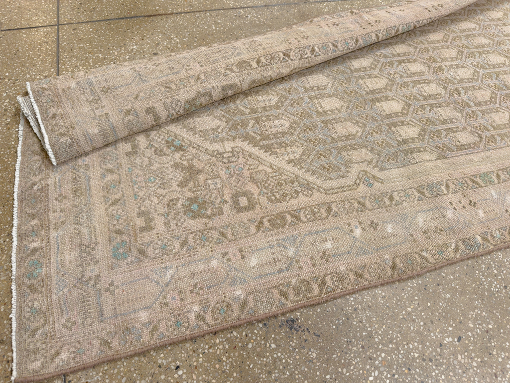 Vintage Persian Tabriz Long Runner, No.24187 - Gsblank