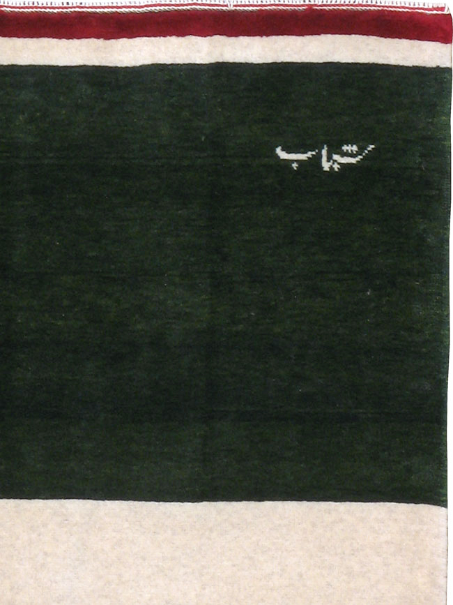 Vintage Persian Tabriz Flag Pictorial Rug, No.24189 - Gsblank