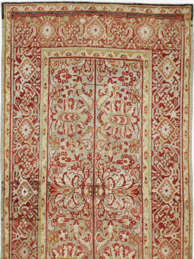 Antique Persian Mahal Wide Gallery Runner, No.24193 - Gsblank