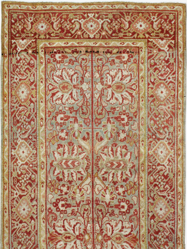 Antique Persian Mahal Wide Gallery Runner, No.24193 - Gsblank