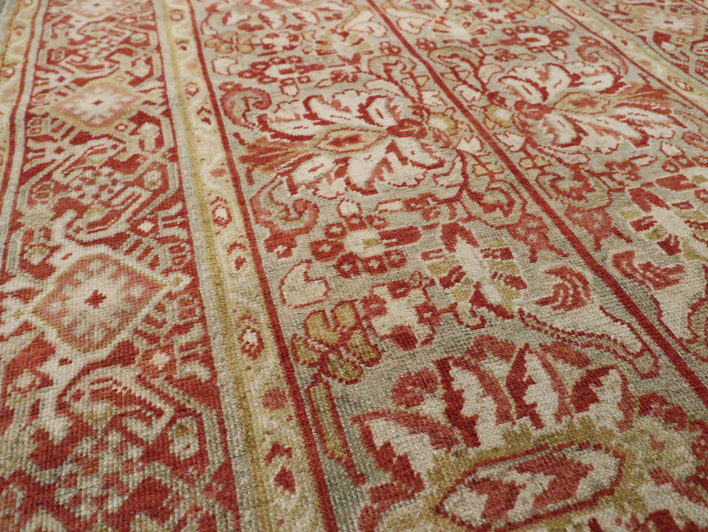 Antique Persian Mahal Wide Gallery Runner, No.24193 - Gsblank