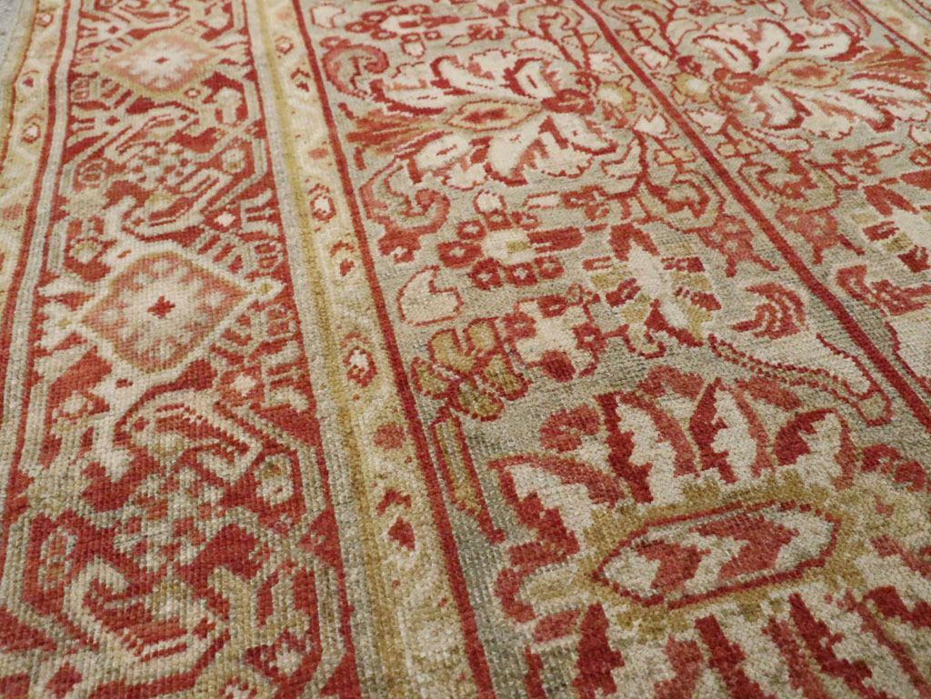 Antique Persian Mahal Wide Gallery Runner, No.24193 - Gsblank