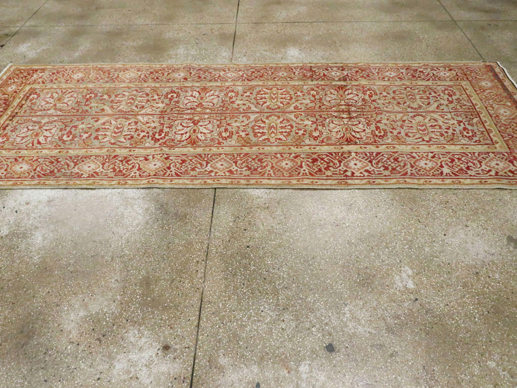 Antique Persian Mahal Wide Gallery Runner, No.24193 - Gsblank