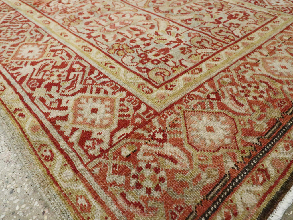 Antique Persian Mahal Wide Gallery Runner, No.24193 - Gsblank
