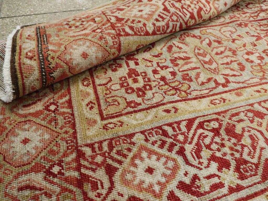 Antique Persian Mahal Wide Gallery Runner, No.24193 - Gsblank