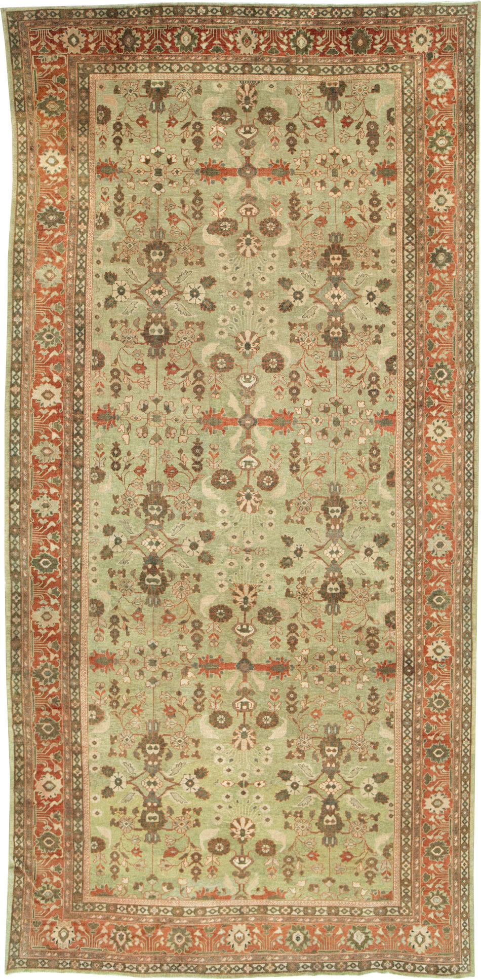 Antique Persian Mahal Oversize Carpet, No.24196 - Gsblank