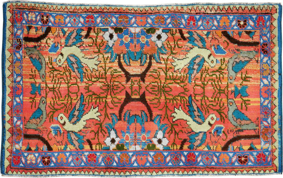 Vintage Persian Tabriz Pictorial Rug (Pair: 2 of 2), No.24199 - Gsblank