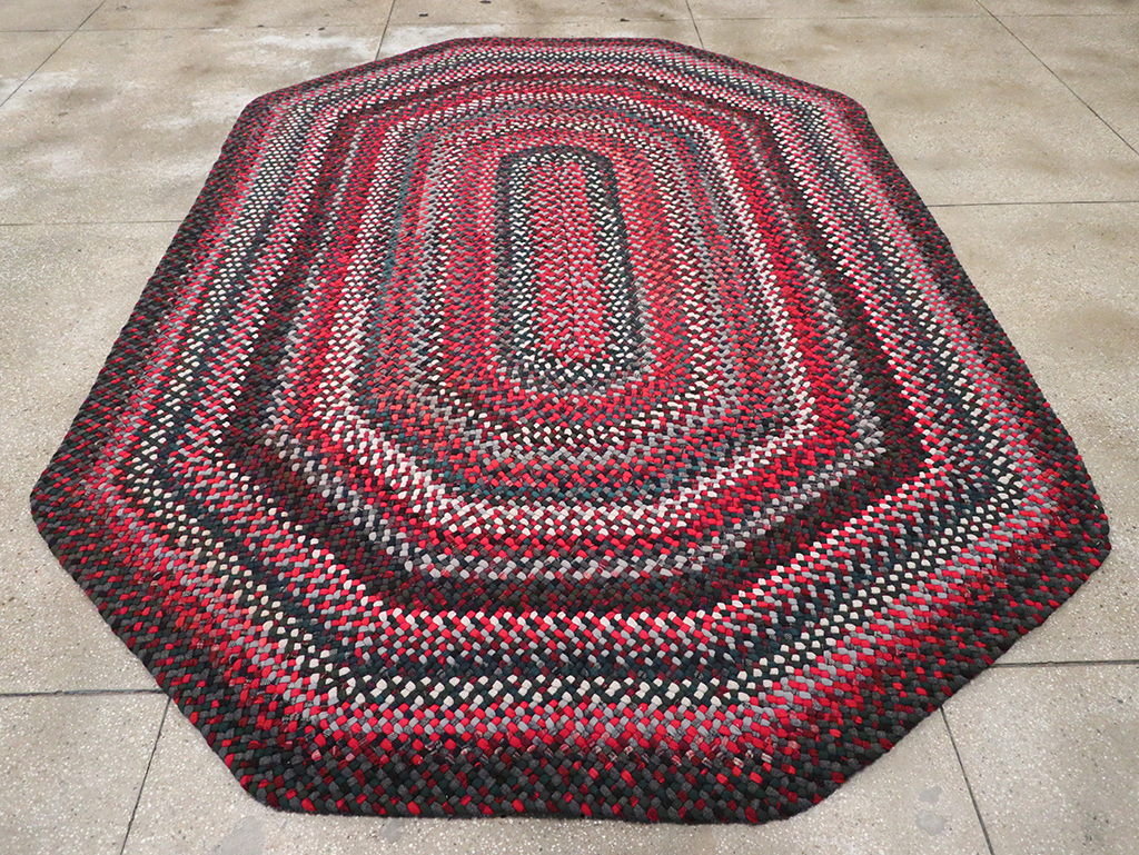 Vintage American Braid Rug, No.24209 - Gsblank