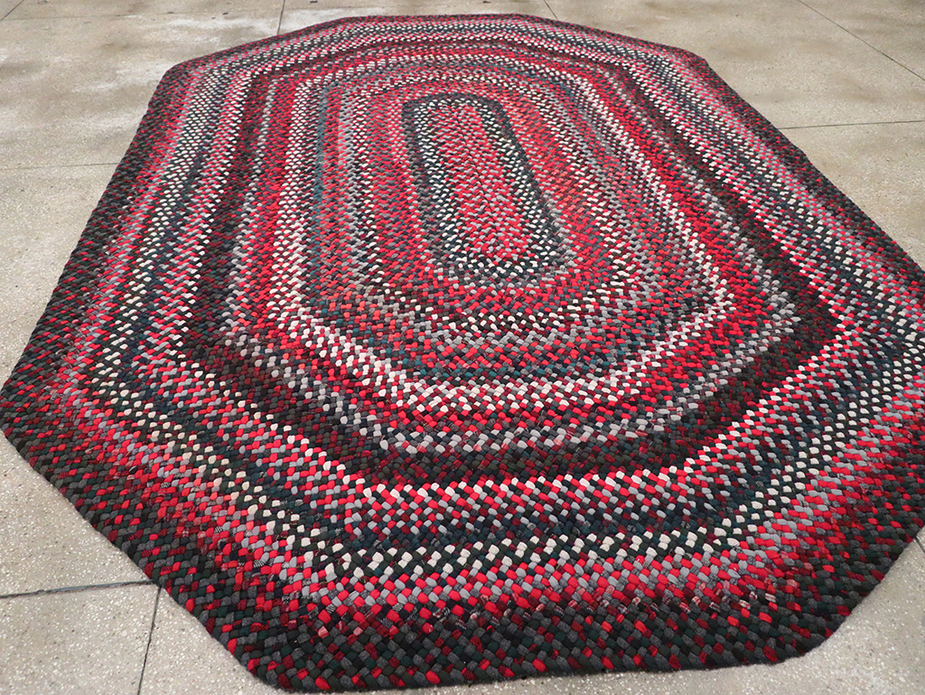 Vintage American Braid Rug, No.24209 - Gsblank