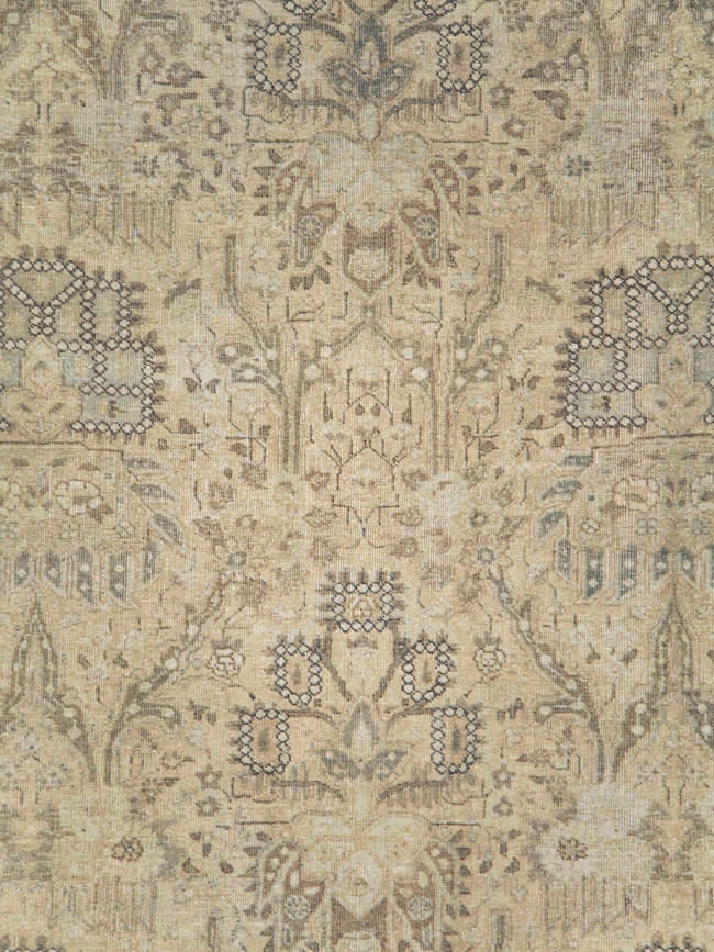 Vintage Persian Tabriz Accent Carpet, No.24210 - Gsblank