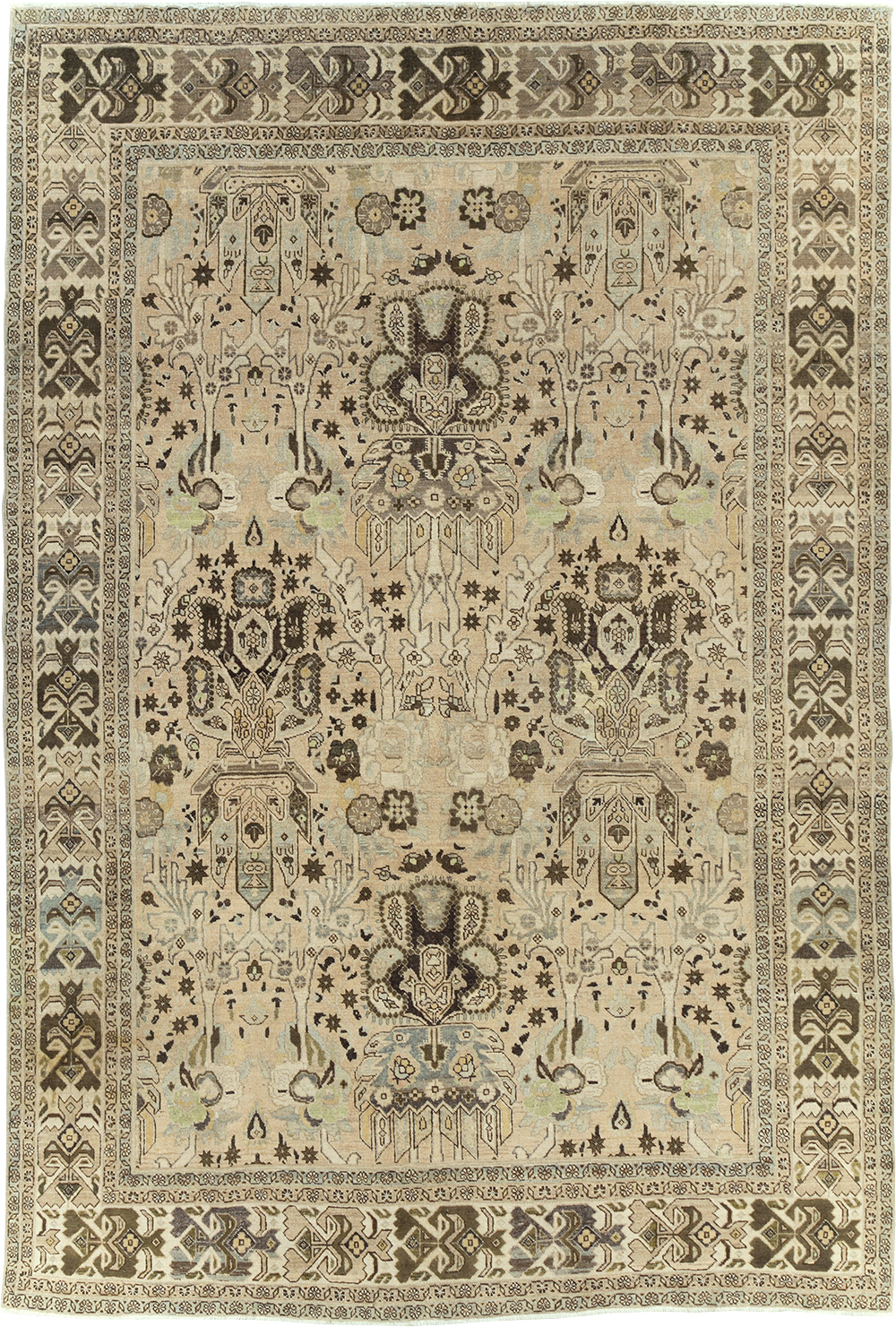 Antique Persian Tabriz Carpet, No.24216 - Gsblank