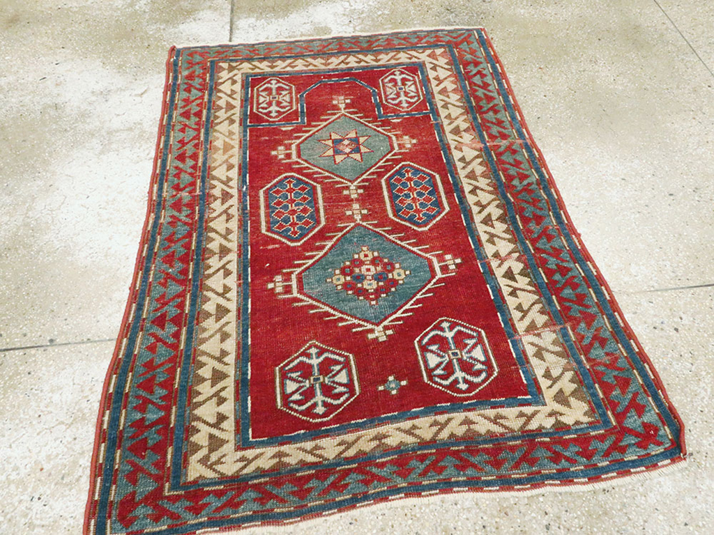 Antique Caucasian Kazak Rug, No.24221 - Gsblank
