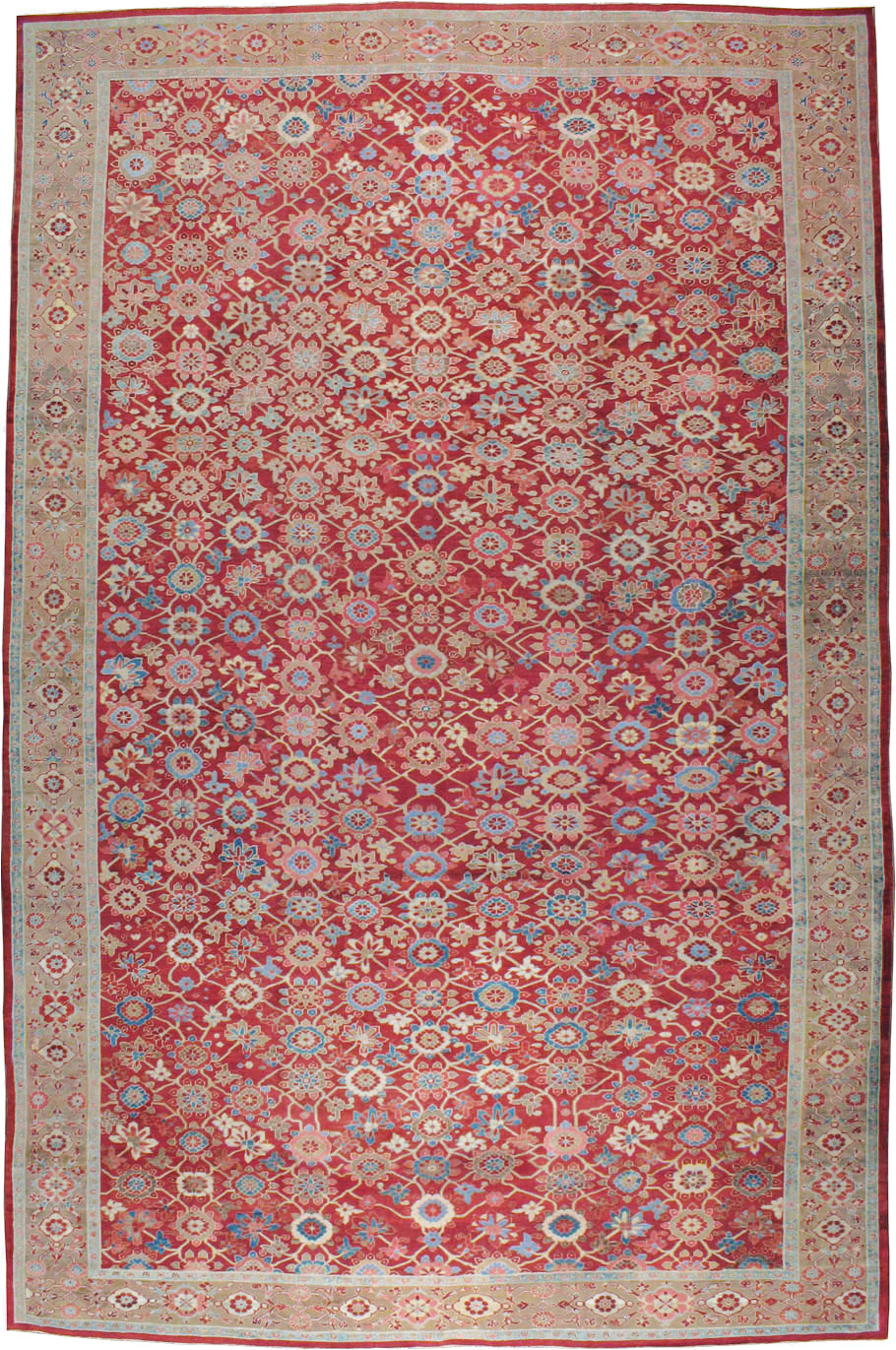 Antique Persian Heriz Large Oversize Carpet, No.24230 - Gsblank