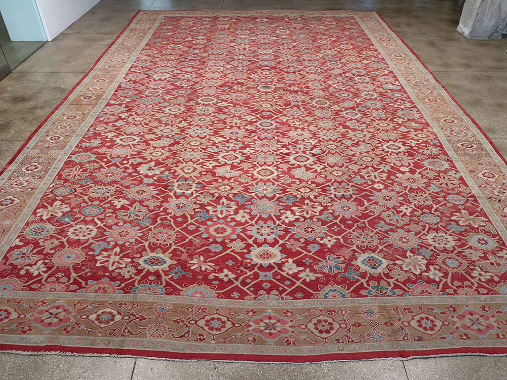 Antique Persian Heriz Large Oversize Carpet, No.24230 - Gsblank