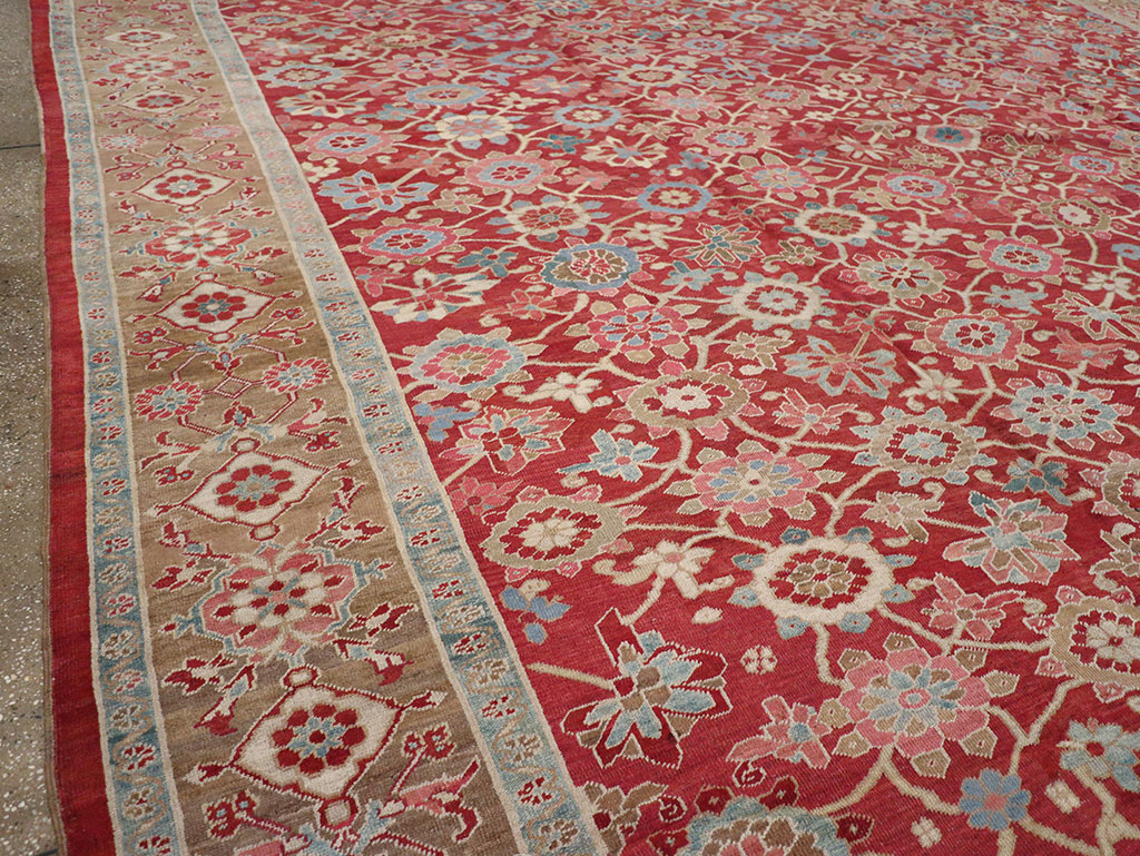 Antique Persian Heriz Large Oversize Carpet, No.24230 - Gsblank