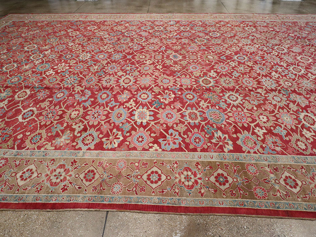 Antique Persian Heriz Large Oversize Carpet, No.24230 - Gsblank