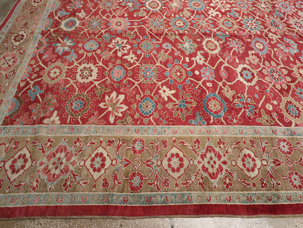 Antique Persian Heriz Large Oversize Carpet, No.24230 - Gsblank
